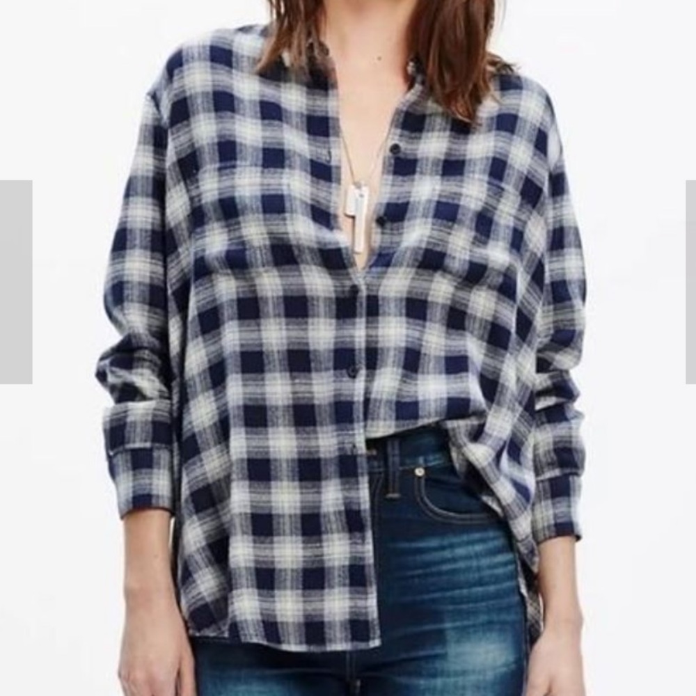 Madewell Oversized Boyfriend Flannel sz XS